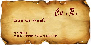 Csurka René névjegykártya